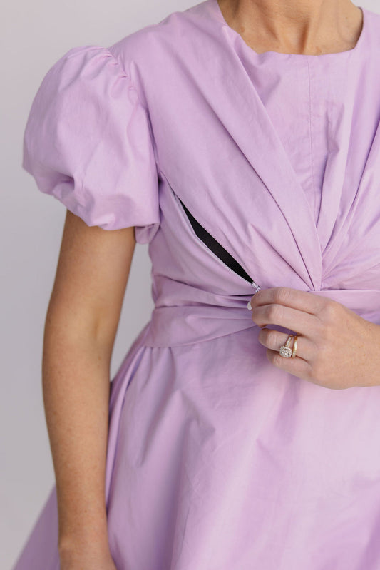 Lavender Breast Feeding Dress