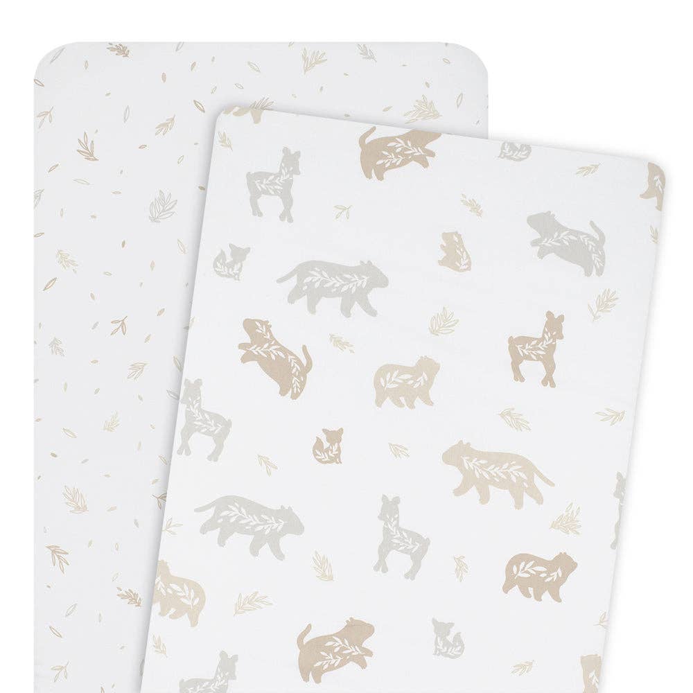 2-pack Bedside Bassinet Fitted Sheets - Bosco Bear
