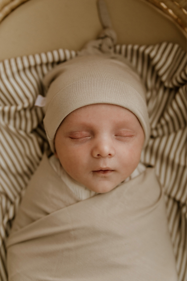 VIXSA Taupe Baby Bamboo Beanie