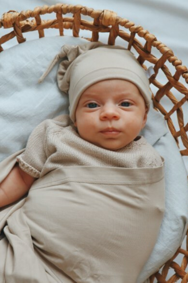 VIXSA Taupe Baby Bamboo Beanie