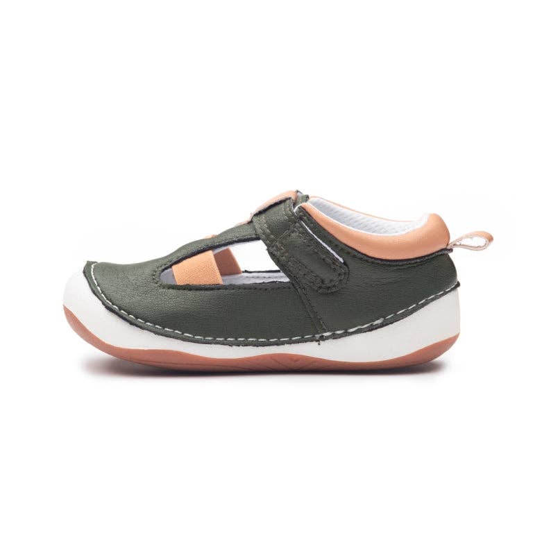 Forrest Green and Tan Baby and Toddler Unisex Sandals
