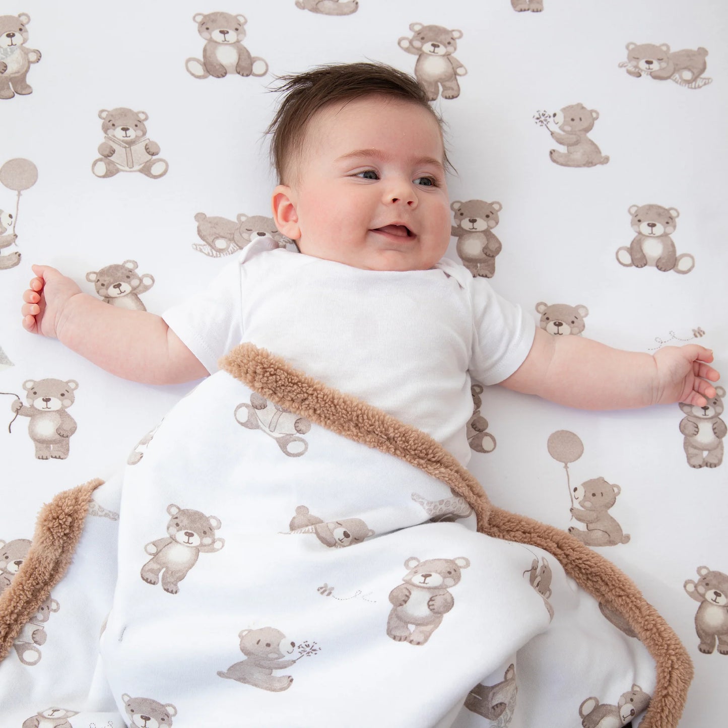 Sherpa Blanket - Cuddly Bear