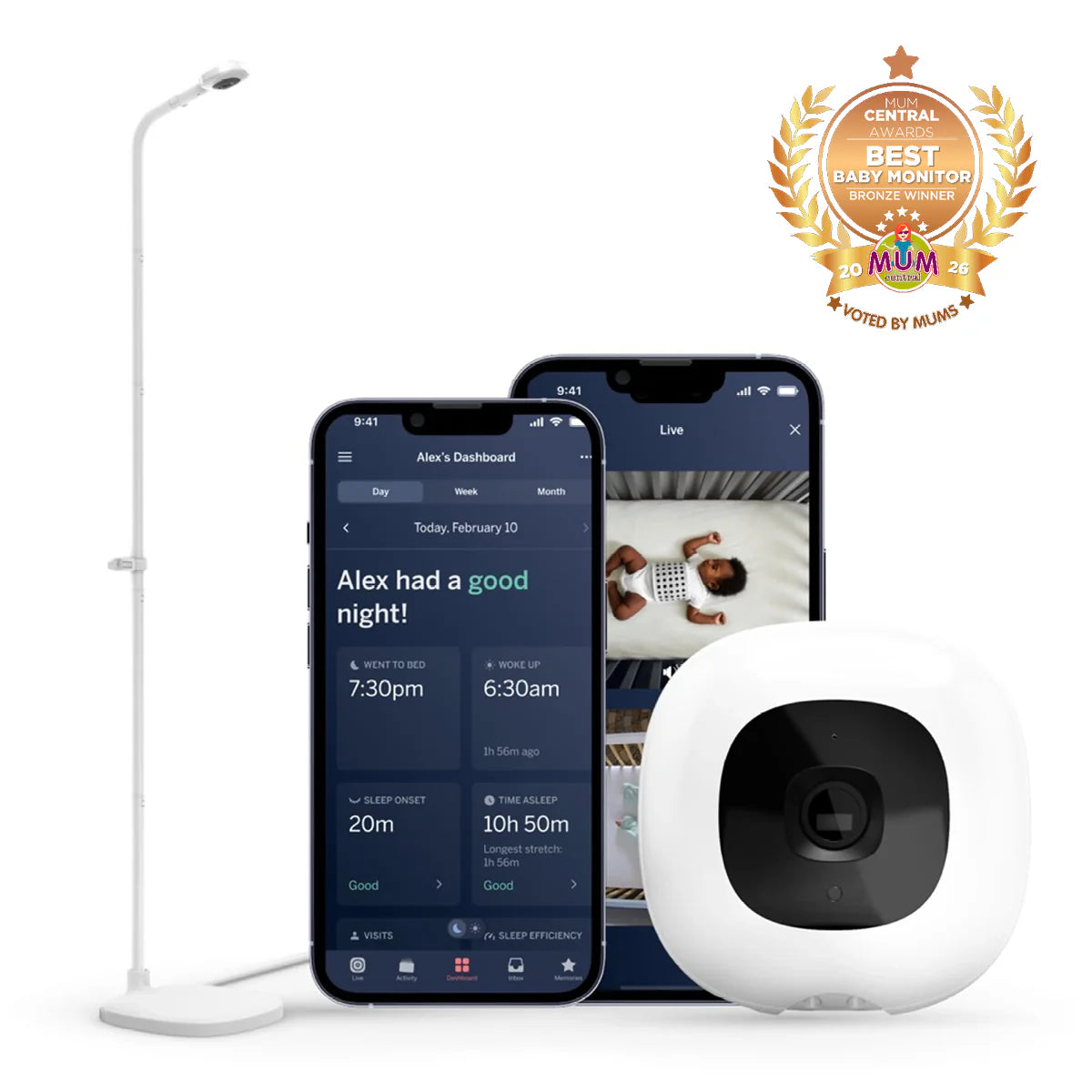 Nanit Smart Baby Pro Monitor with Floor Stand