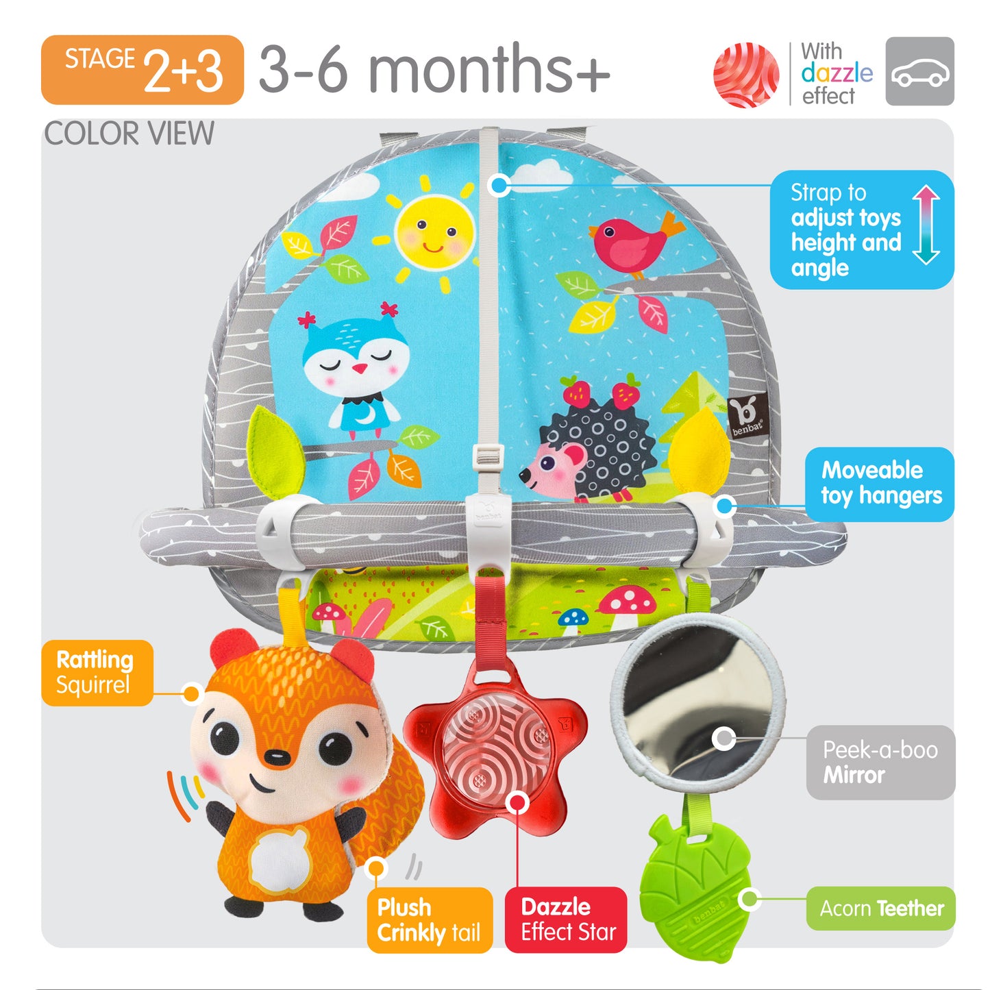 Benbat Double Sided Car Seat Activity Arch
