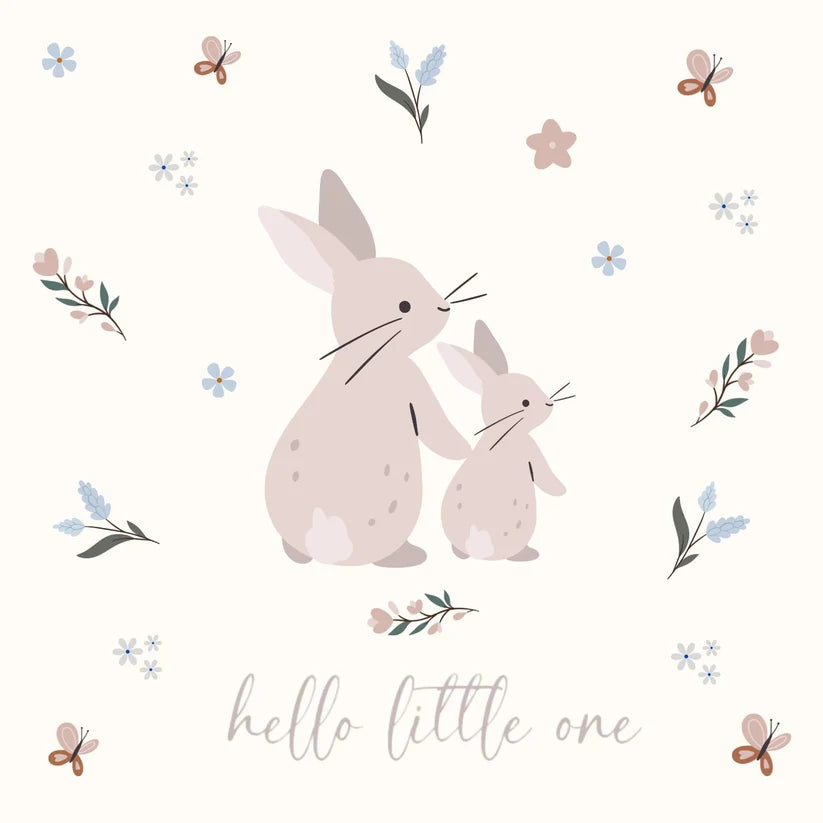 Greeting Card - Hello Little One Rabbits