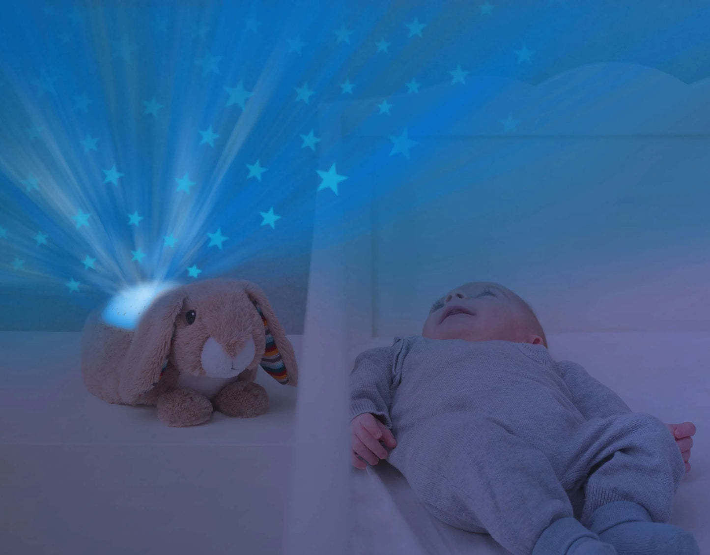 Bedtime Projector - Ruby The Rabbit With Star Projections