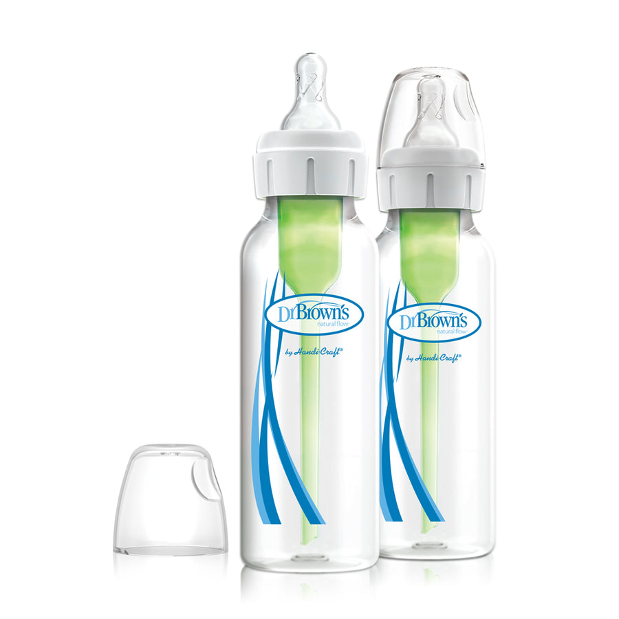 DR BROWN'S OPTIONS+ ANTI COLIC BOTTLE NARROW NECK WITH LEVEL 1 TEAT, 250ML Twin Pack
