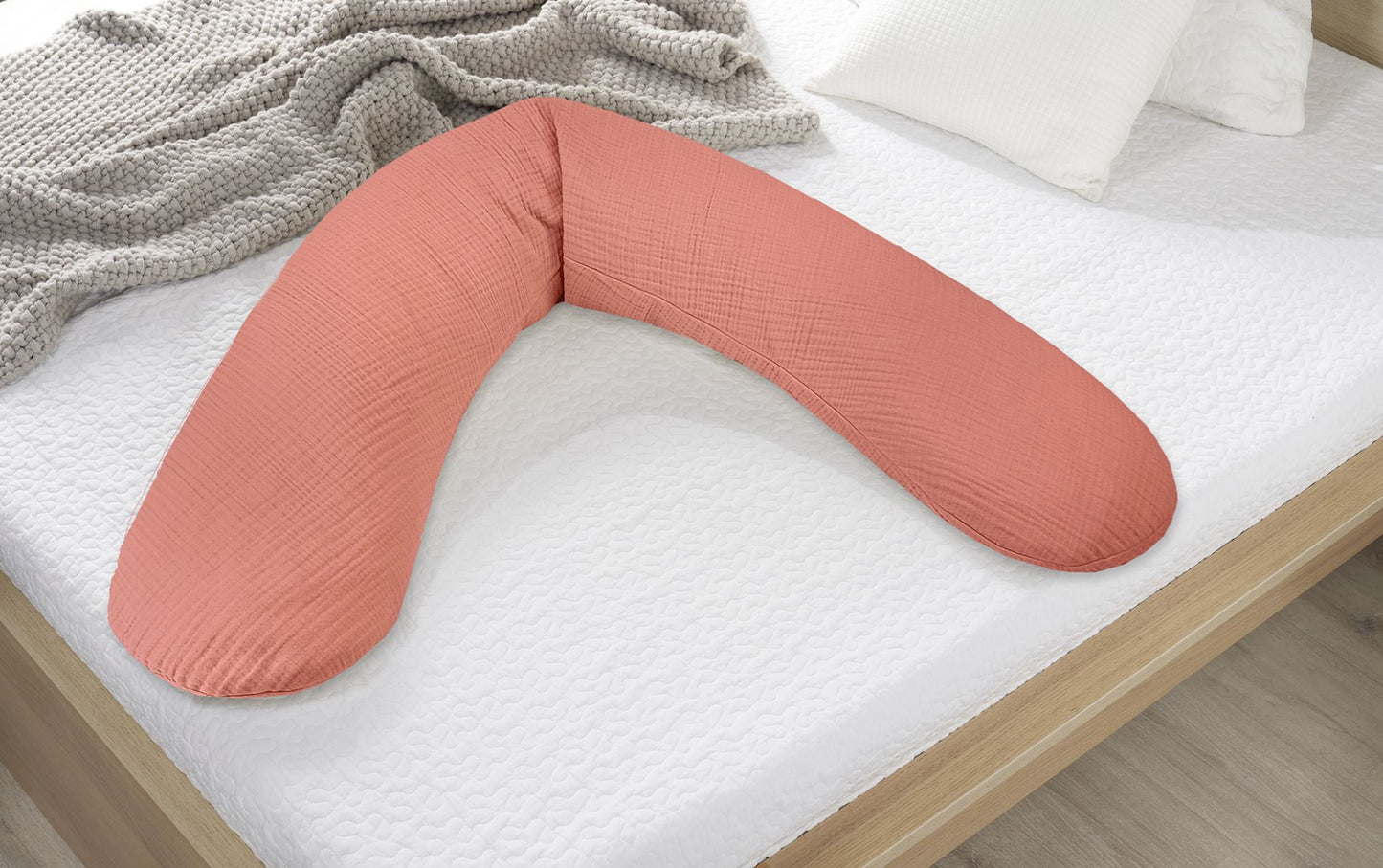 Theraline Muslin Maternity & Nursing Pillow - Terracotta