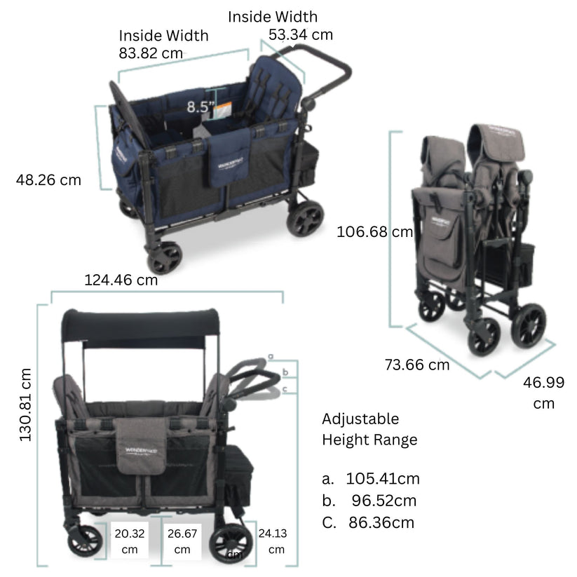 W4 Luxe Stroller Wagon Quad Seat