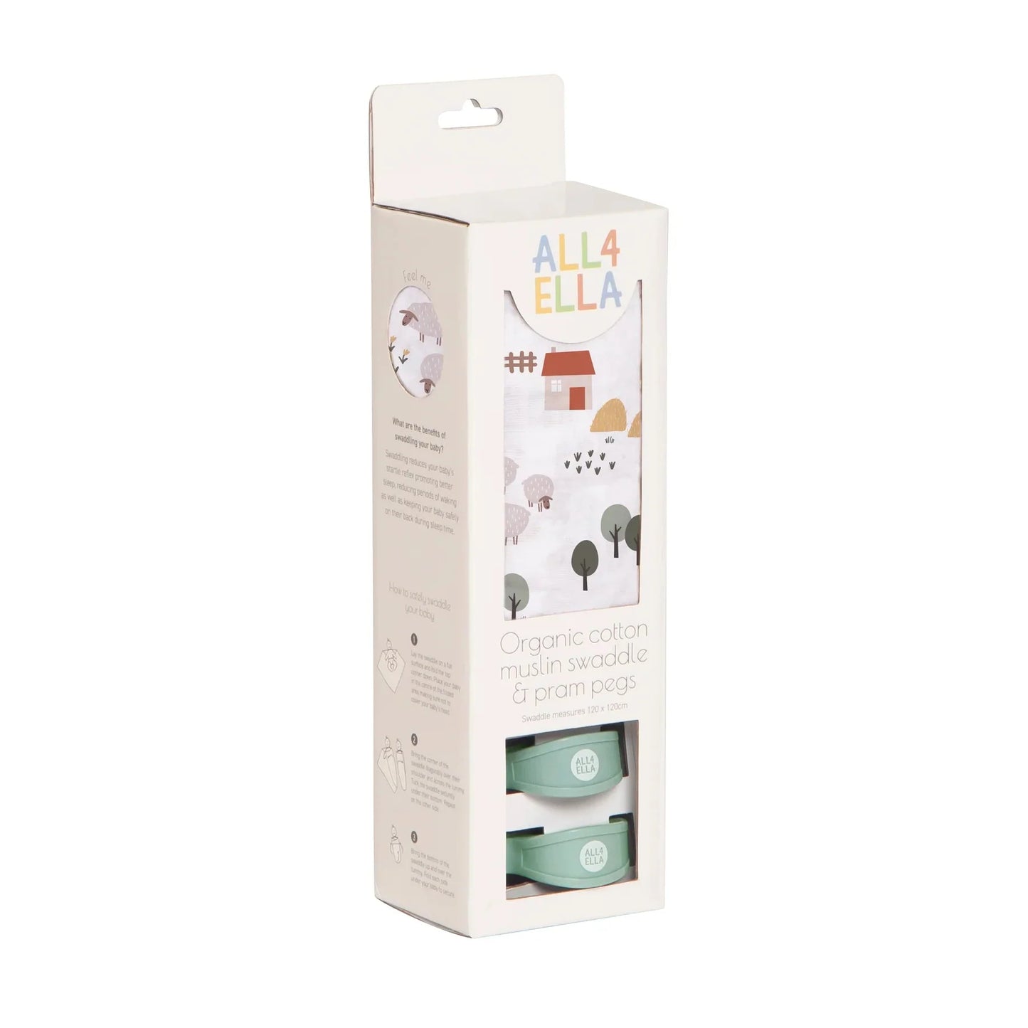 Muslin & 2 Pram Peg Gift Set