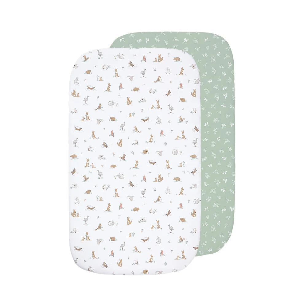 2 Pack Jersey Bedside Sleeper Fitted Sheet