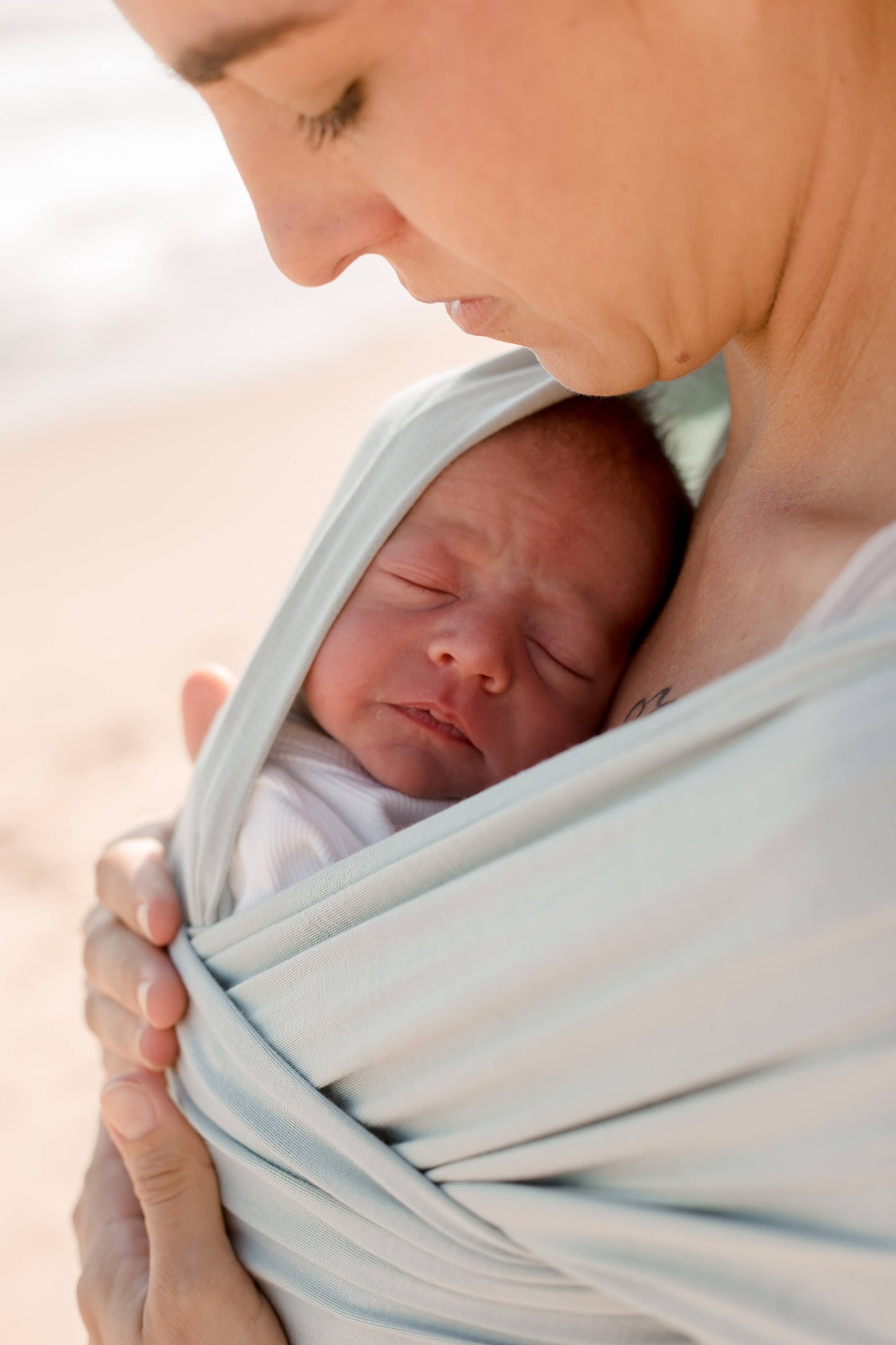 Baby Wrap Carrier - Sea Foam Green