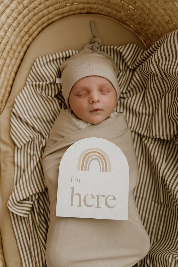 VIXSA Taupe Baby Bamboo Beanie