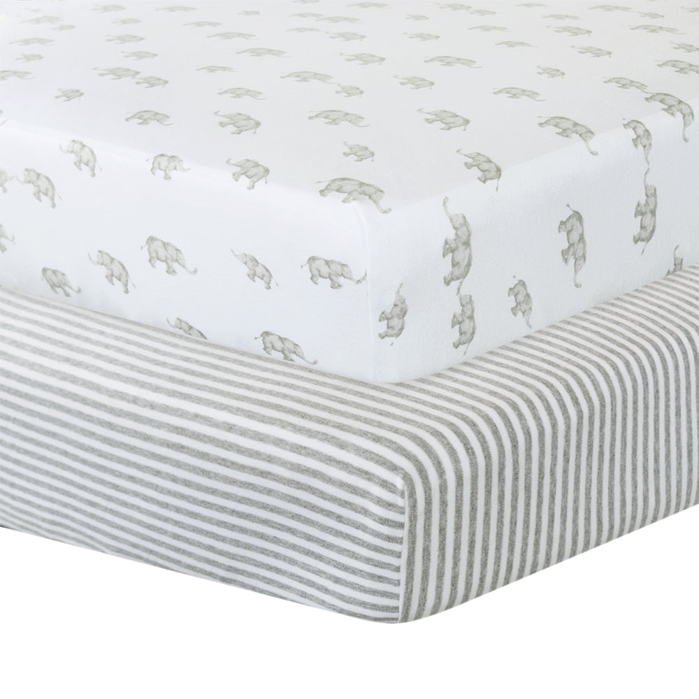 2 Pack Organic Cot Fitted Sheets