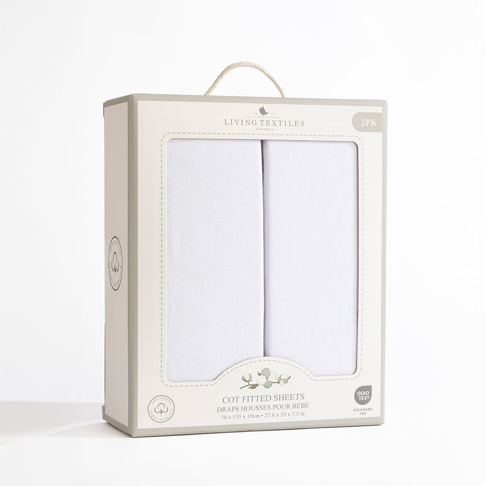 2 Pack Organic Cot Fitted Sheets