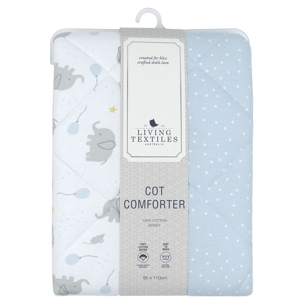 Reversible Jersey Quilted Cot Comforter