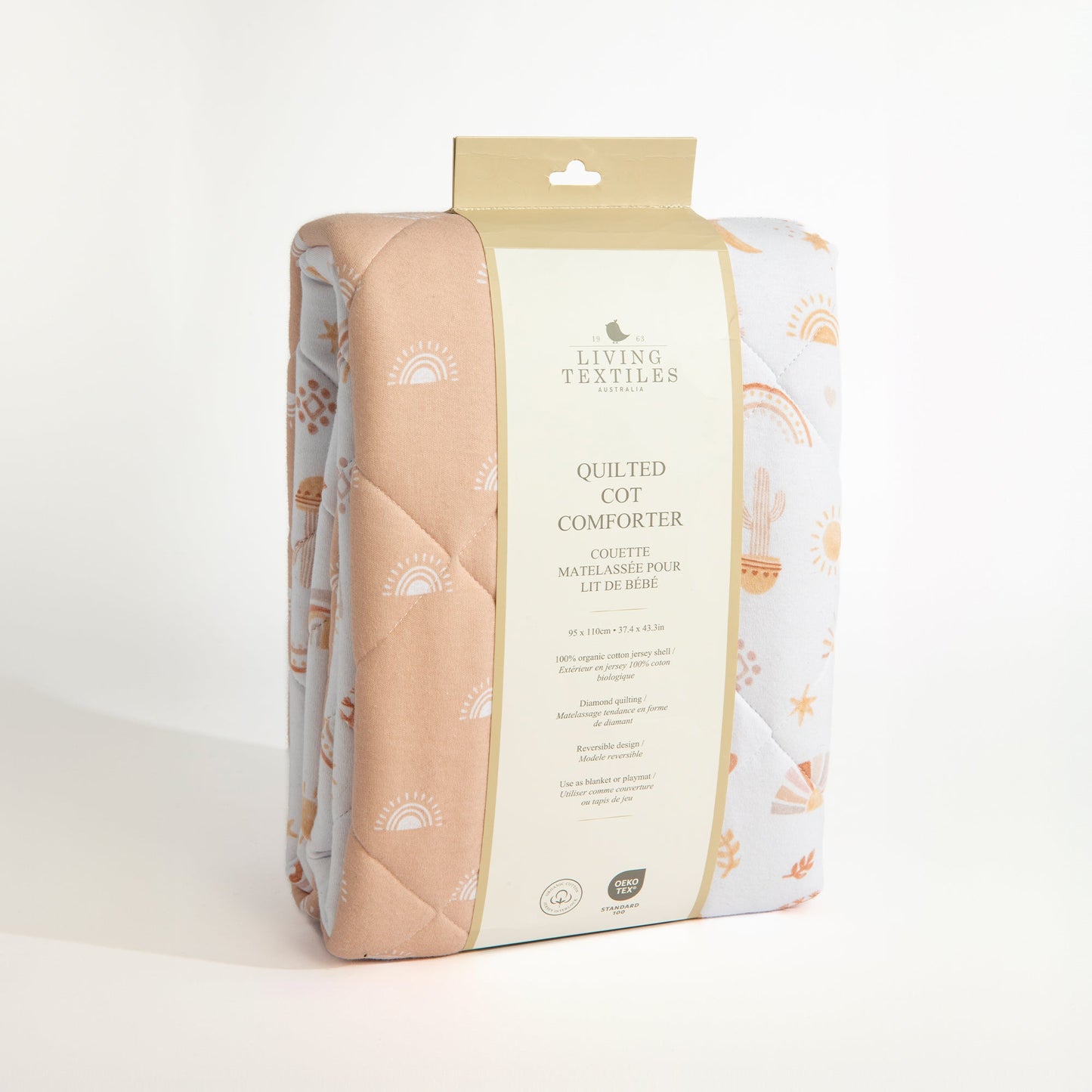Reversible Jersey Quilted Cot Comforter