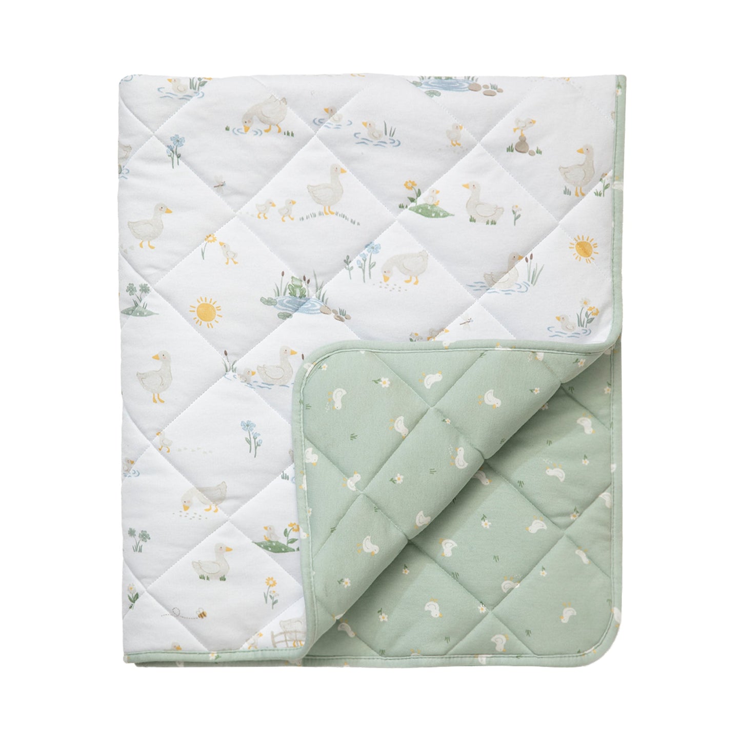 Reversible Jersey Quilted Cot Comforter
