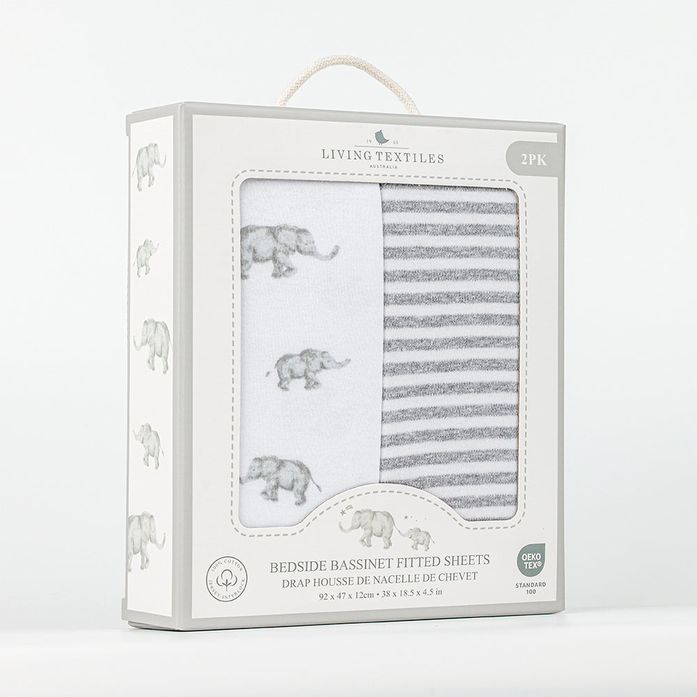2 Pack Jersey Bedside Sleeper Fitted Sheet