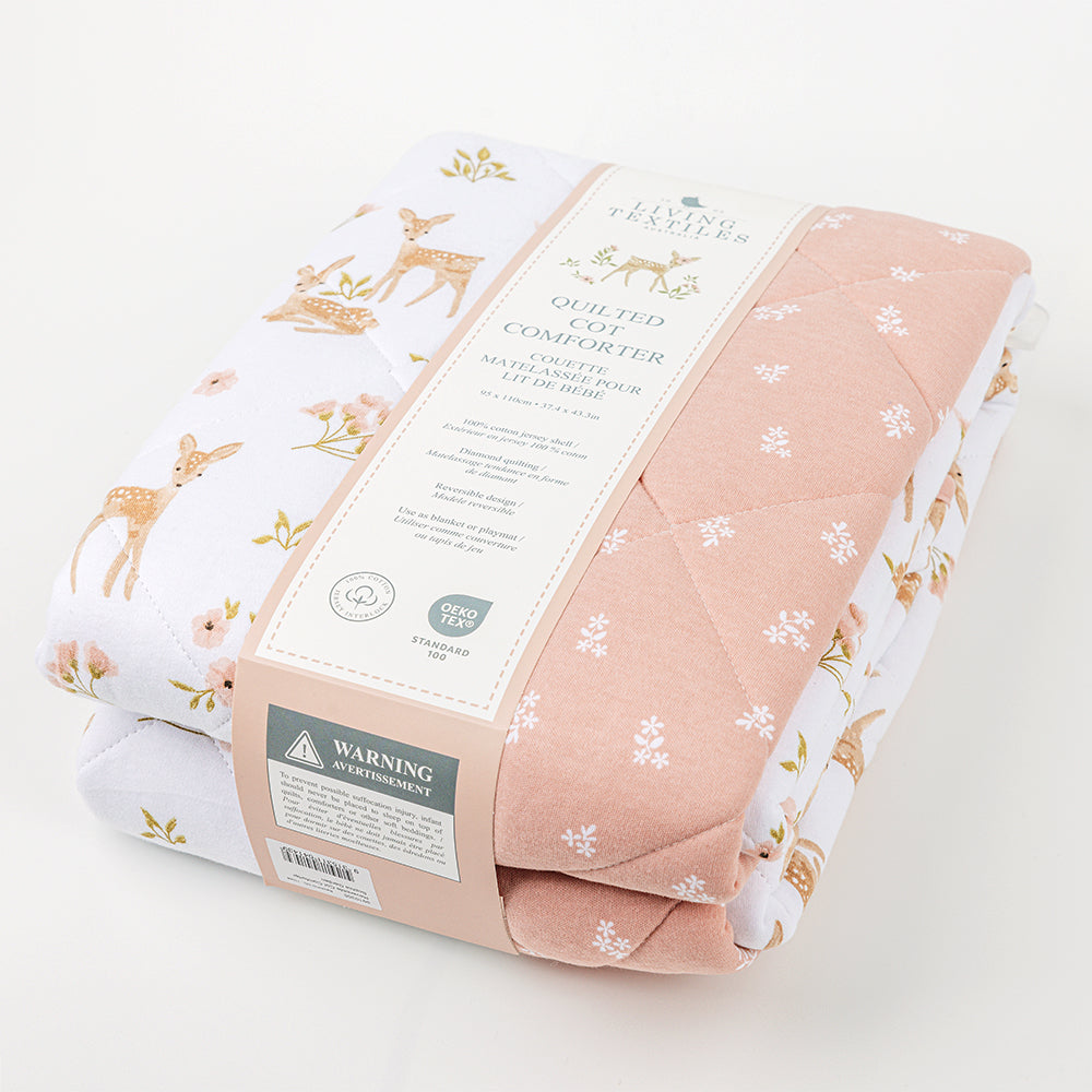 Reversible Jersey Quilted Cot Comforter