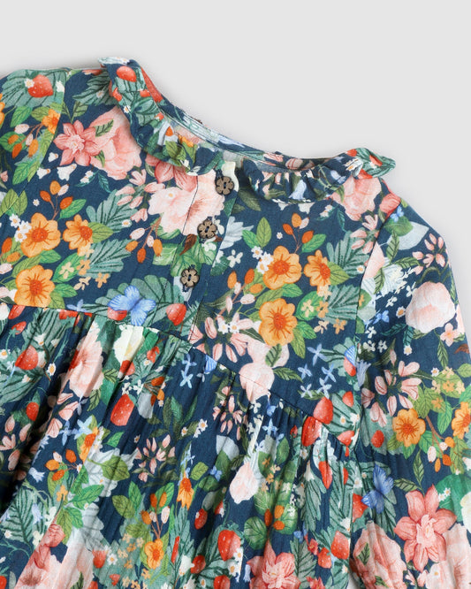 Ivy Baby Dress - Strawberry Navy