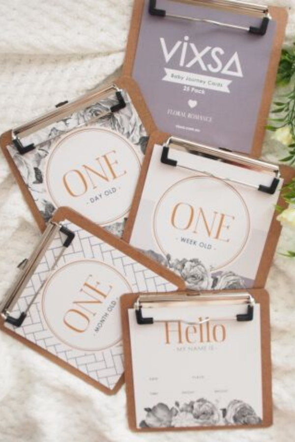 Vixsa Baby Journey Cards - Floral Romance