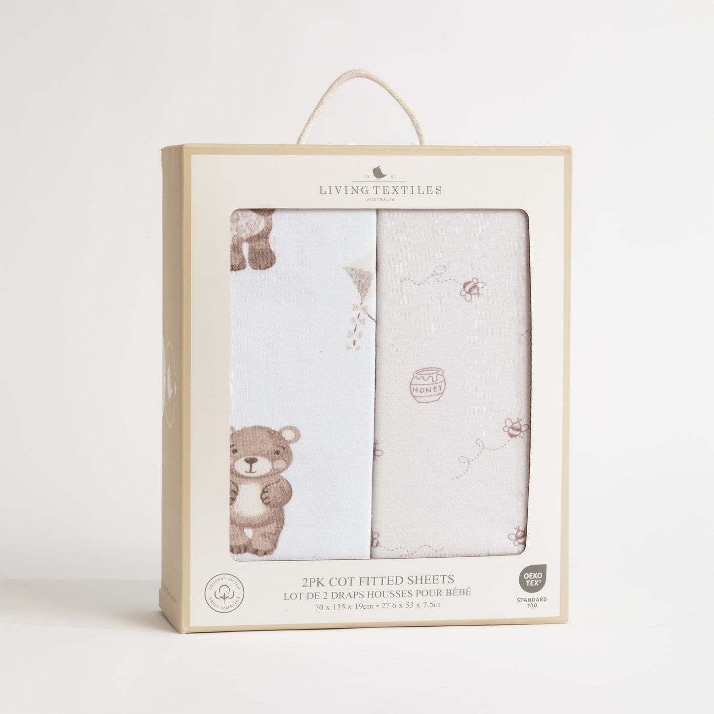 2 Pack Organic Cot Fitted Sheets