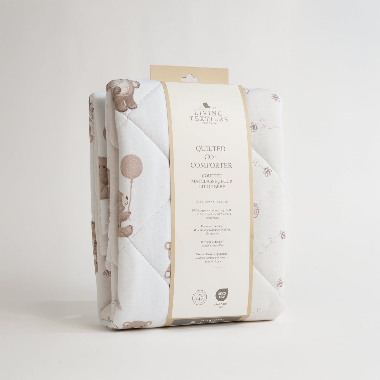 Reversible Jersey Quilted Cot Comforter