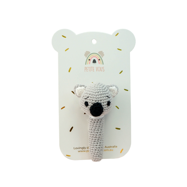 100% Cotton Crochet Hand Rattle - Kali Koala