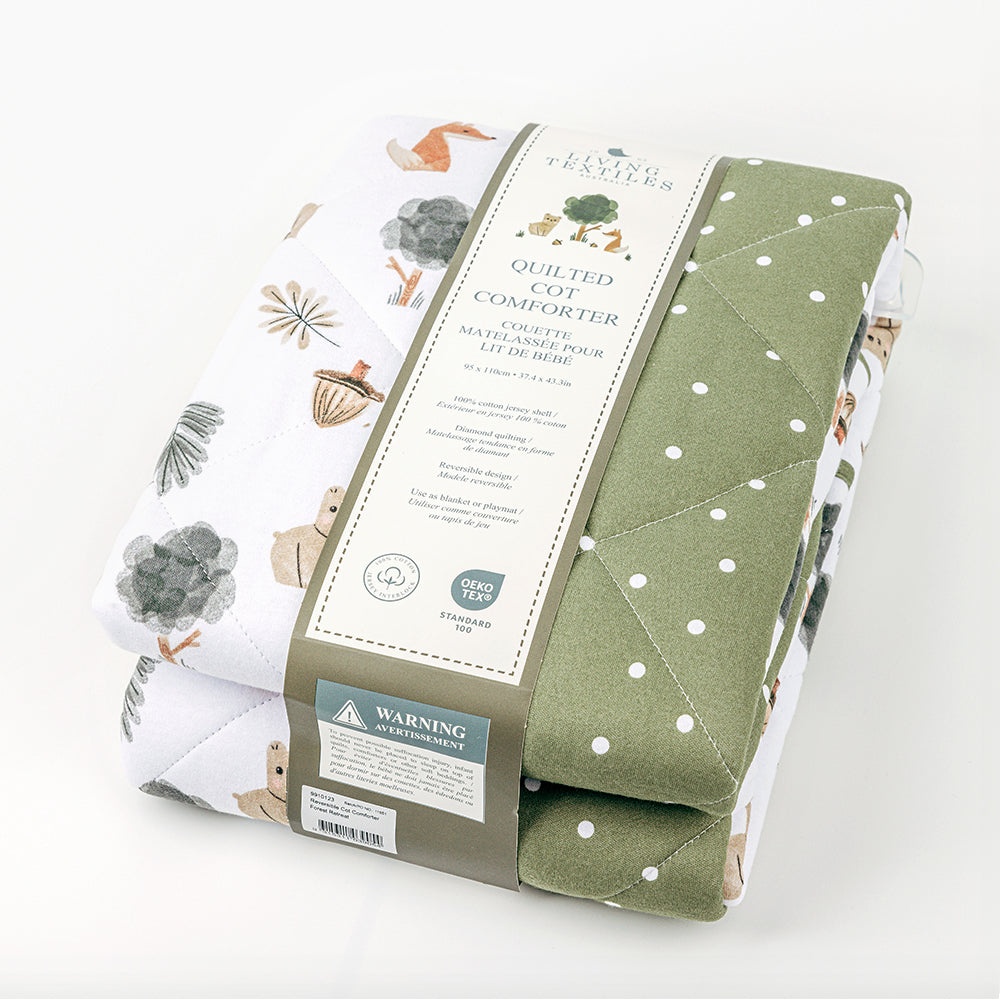Reversible Jersey Quilted Cot Comforter