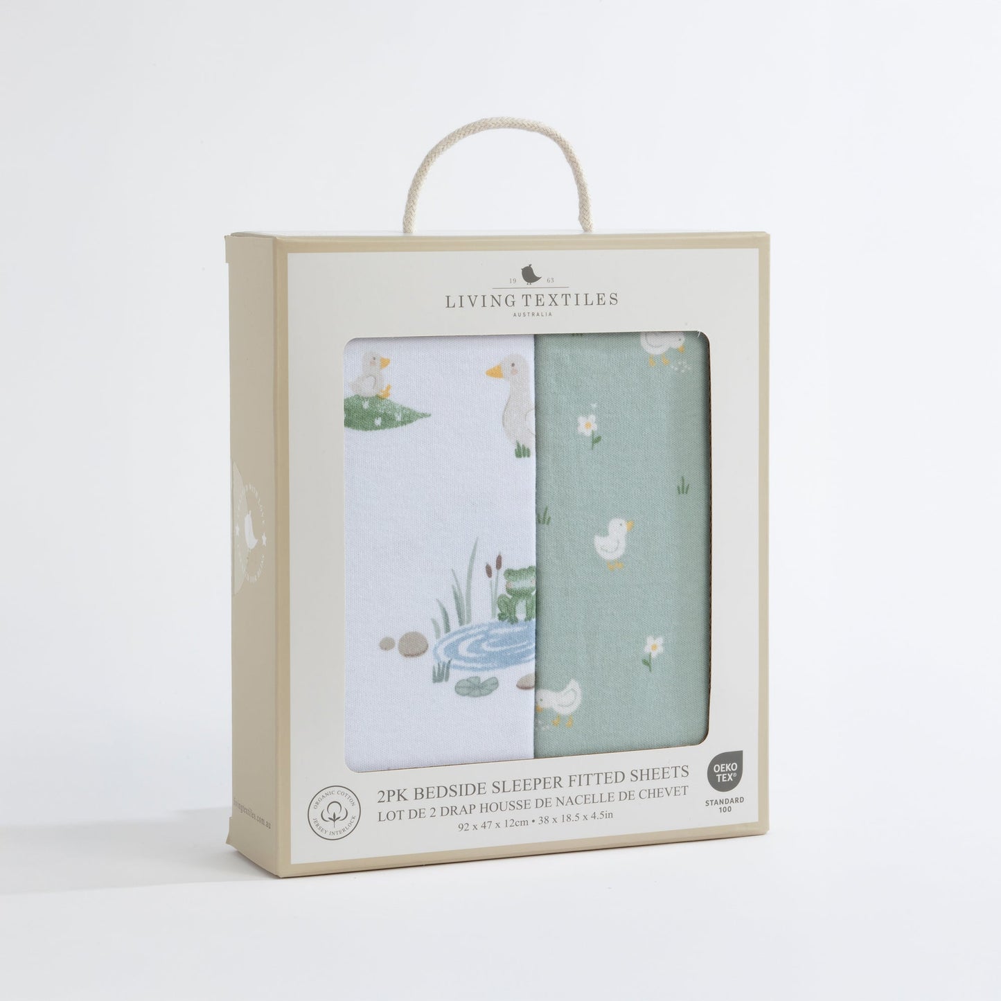 2 Pack Jersey Bedside Sleeper Fitted Sheet