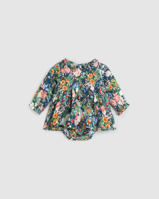 Ivy Baby Dress - Strawberry Navy