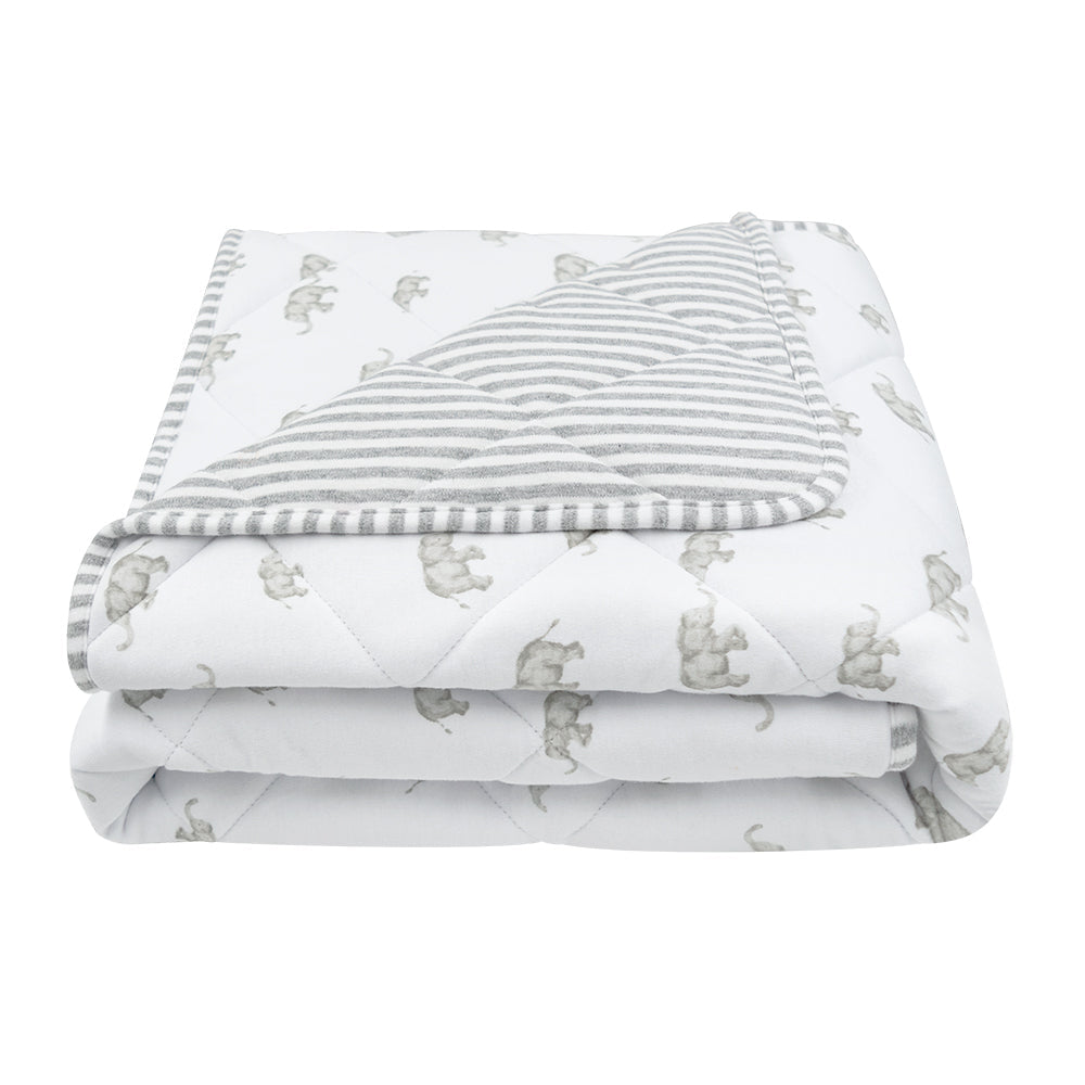 Reversible Jersey Quilted Cot Comforter