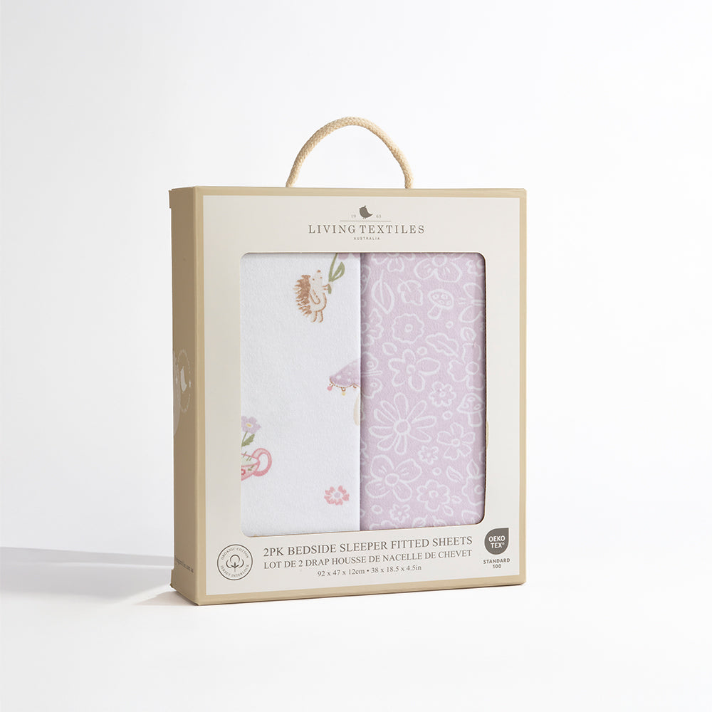 2 Pack Jersey Bedside Sleeper Fitted Sheet