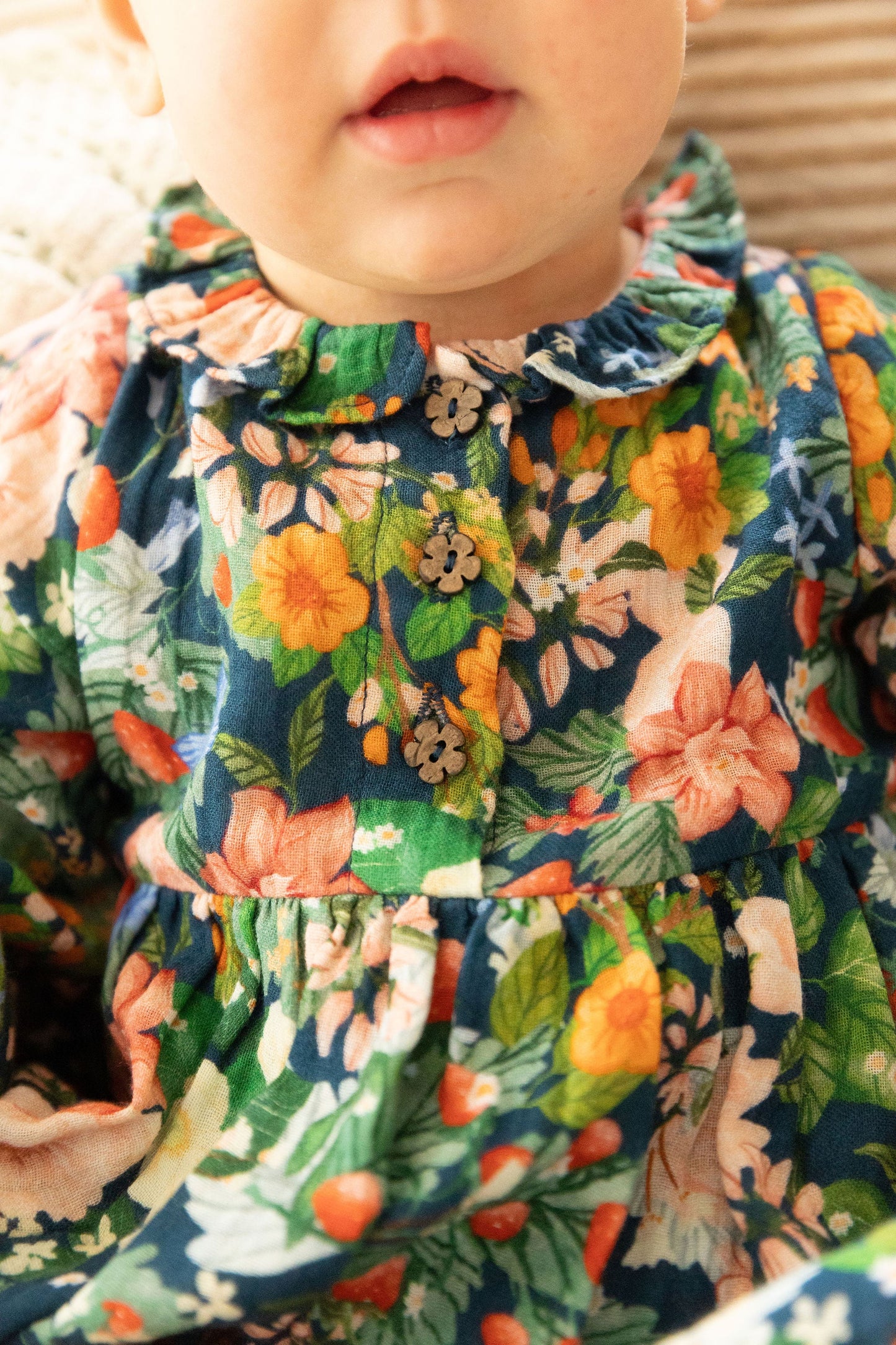Ivy Baby Dress - Strawberry Navy
