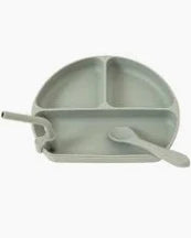 Silicone Plate with Straw & Spoon
