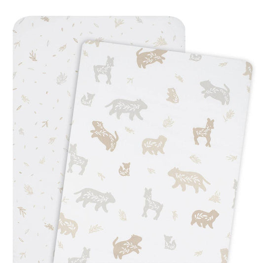 2-pack Bedside Bassinet Fitted Sheets - Bosco Bear