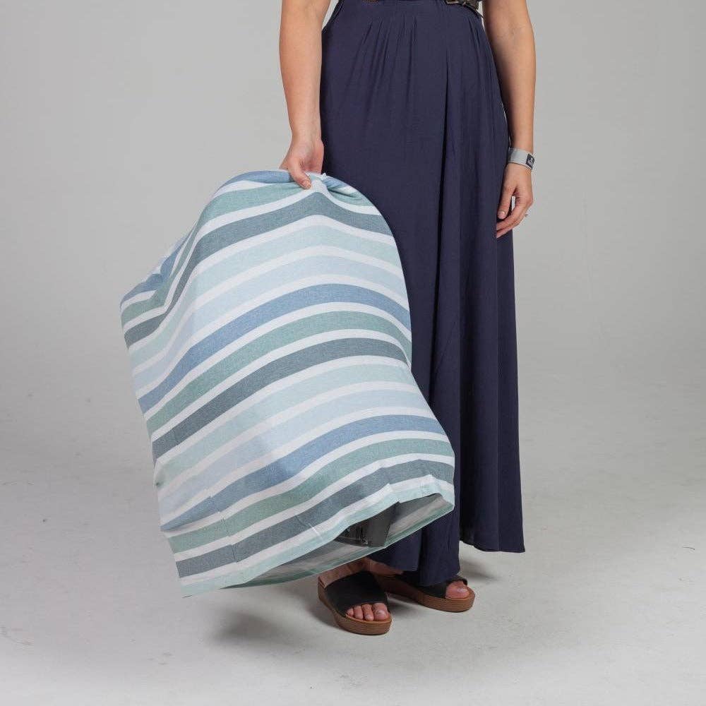 Multi-Use Nursing & Breastfeeding Cover - Green Stripes