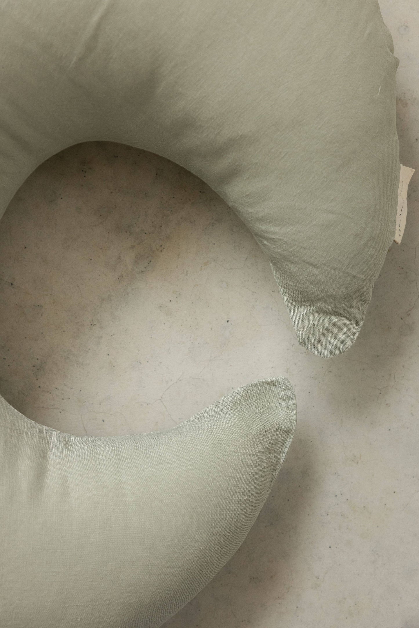 Nursing Pillow & Cover- Moon Shape- Soft Sage