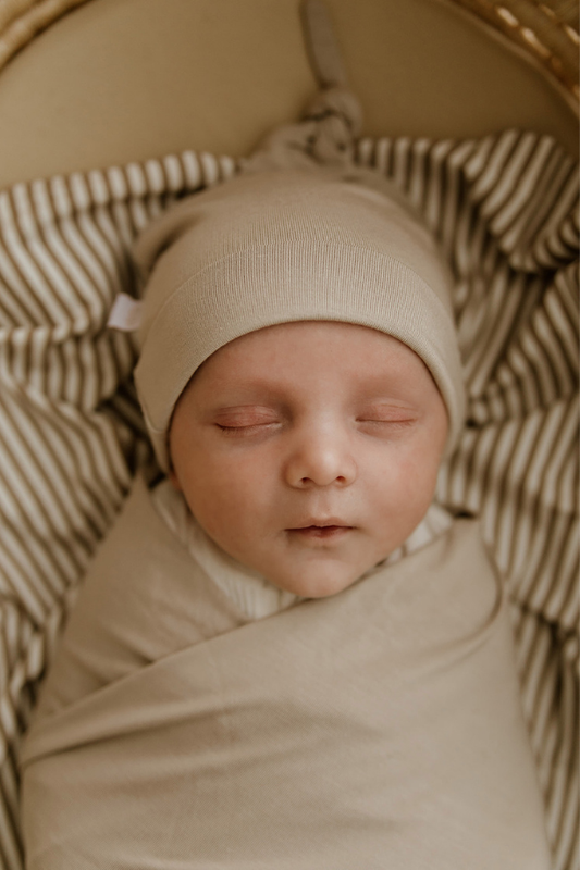VIXSA Taupe Baby Bamboo Beanie