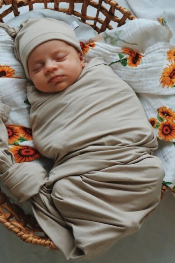 VIXSA Taupe Baby Bamboo Beanie
