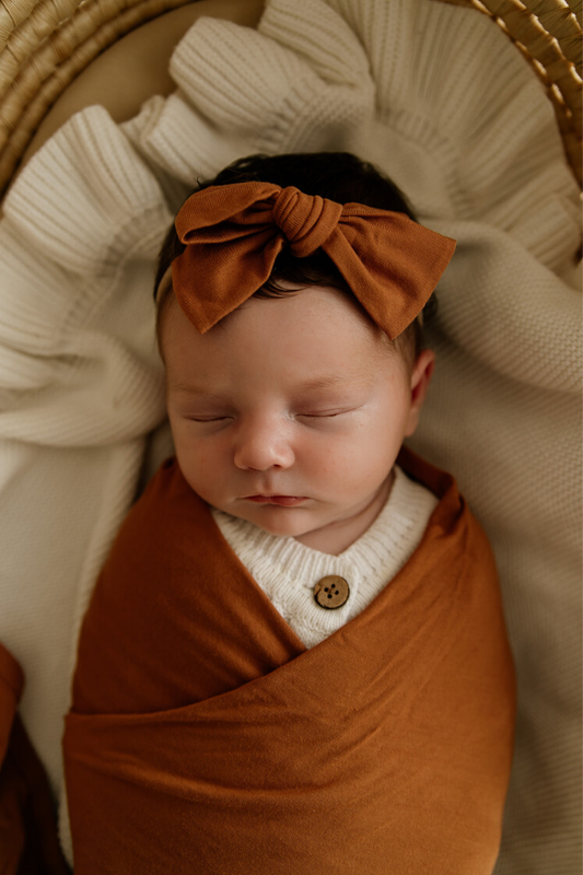Chestnut Bamboo Bow Headband