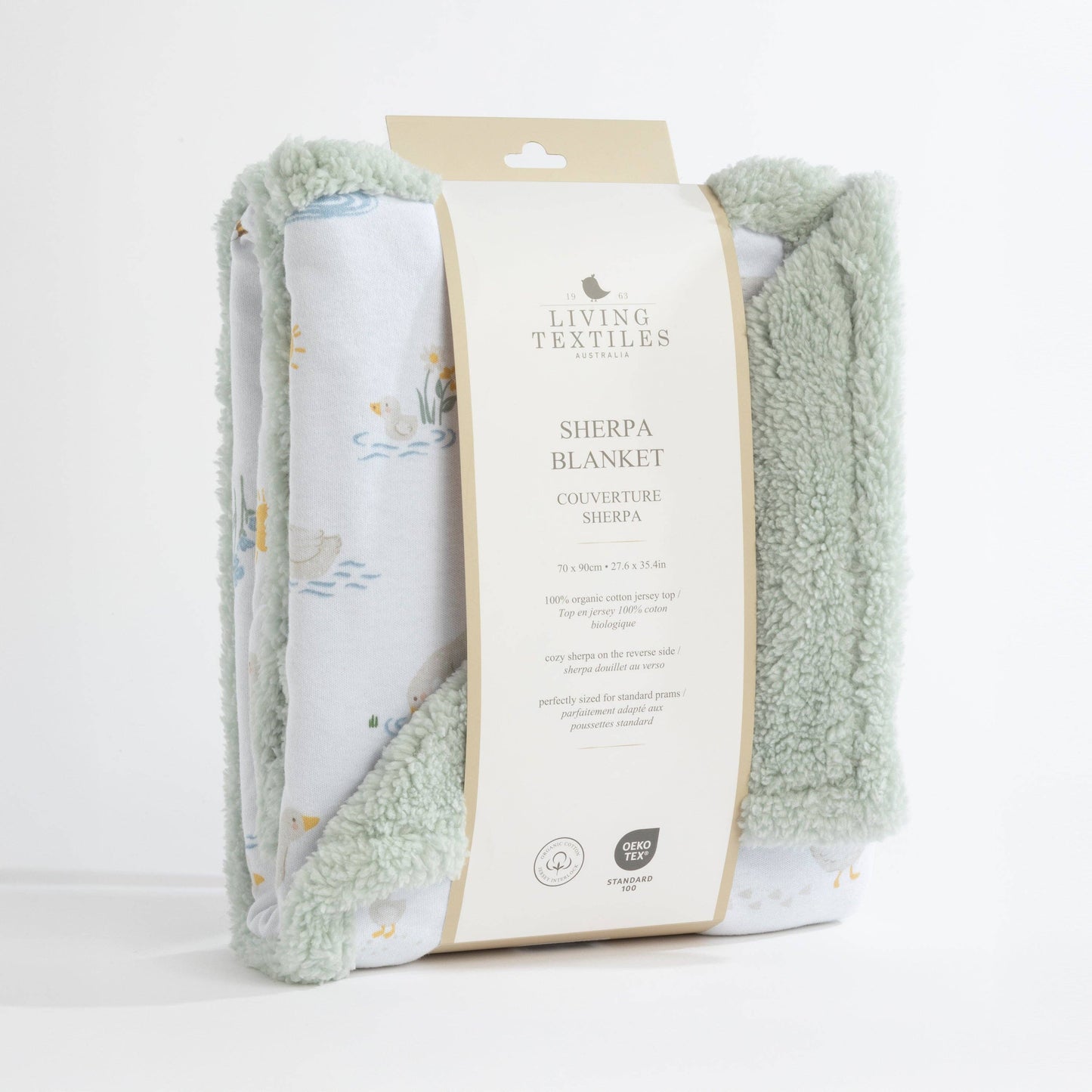 Organic Jersey Sherpa Blanket - Goosey Goosey