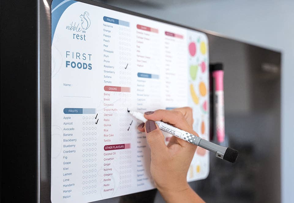 First Foods Tracker - Fridge Magnet