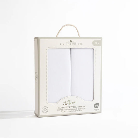 2 Pack Jersey Bassinet Fitted Sheet