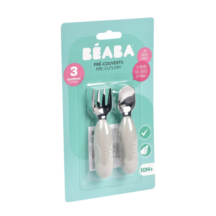 Beaba Fork & Spoon Stainless Steel Pre-Cutlery