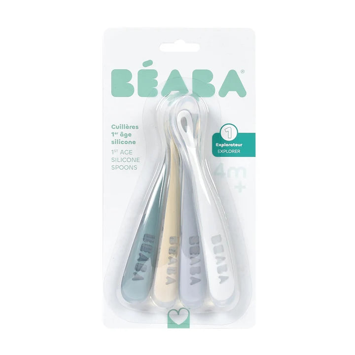 Beaba 1st Stage Silicone Spoons 4 Pack