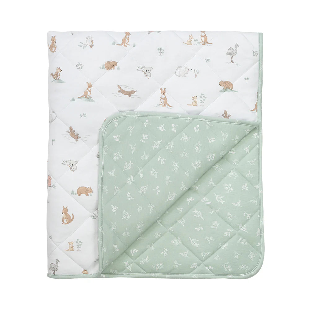 Reversible Jersey Quilted Cot Comforter