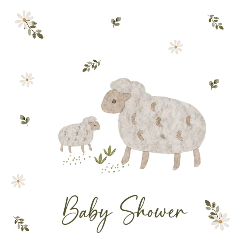 Greeting Card - Baby Shower Lamb