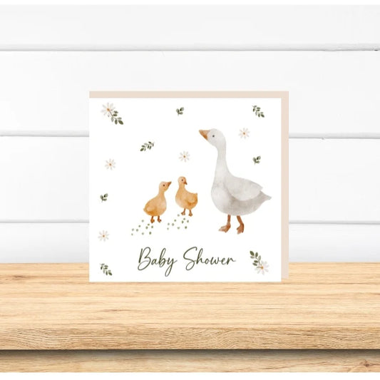 Greeting Card - Baby Shower Ducklings